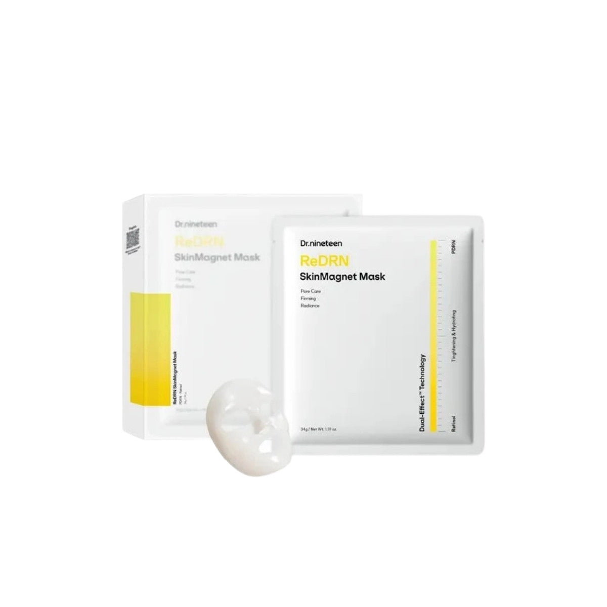 Dr.nineteen ReDRN SkinMagnet Mask – 4PCs professional Korean sheet masks with PDRN DNA technology for skin regeneration available at Atelier De Glow UAE.