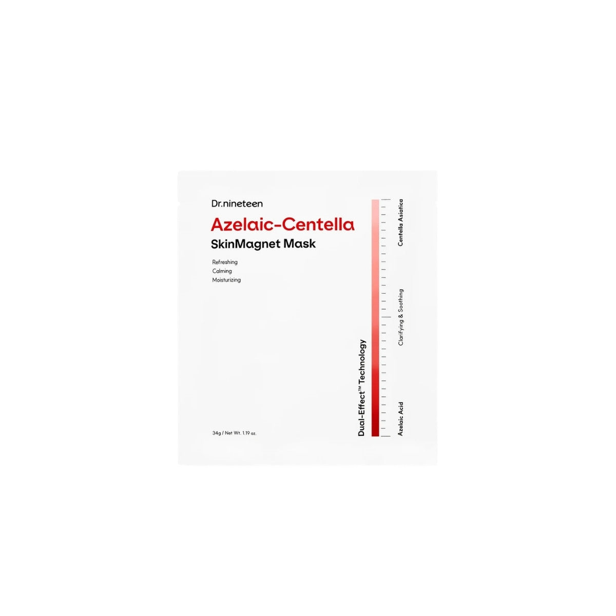 Dr.nineteen Azelaic-Centella SkinMagnet Mask – 4EA professional Korean sheet masks with Azelaic Acid and Centella available at Atelier De Glow UAE.