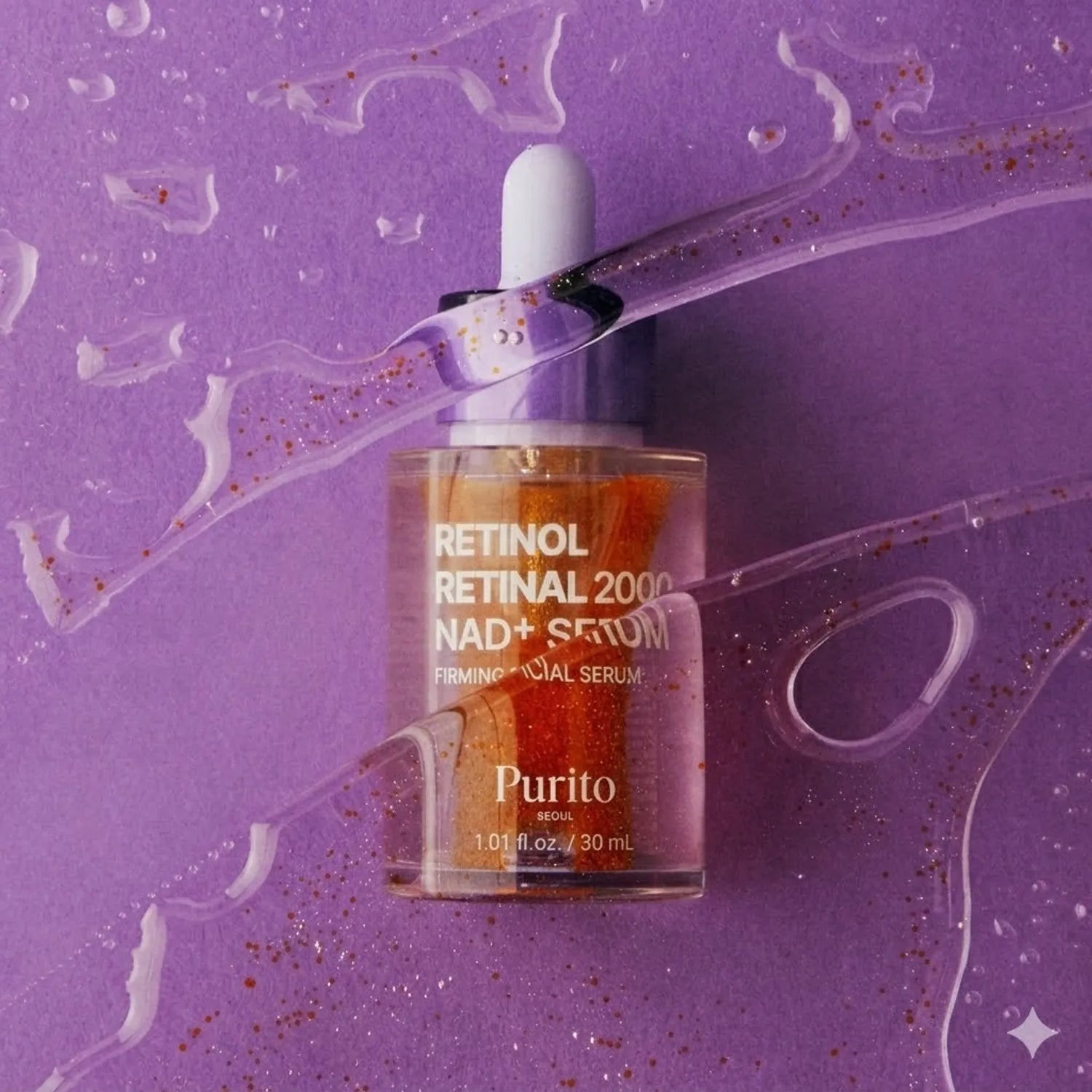 Purito SEOUL retinoid serum for deep forehead lines, stubborn texture gaps, and loss of facial elasticity – Advanced evening treatment from Atelier De Glow UAE.
