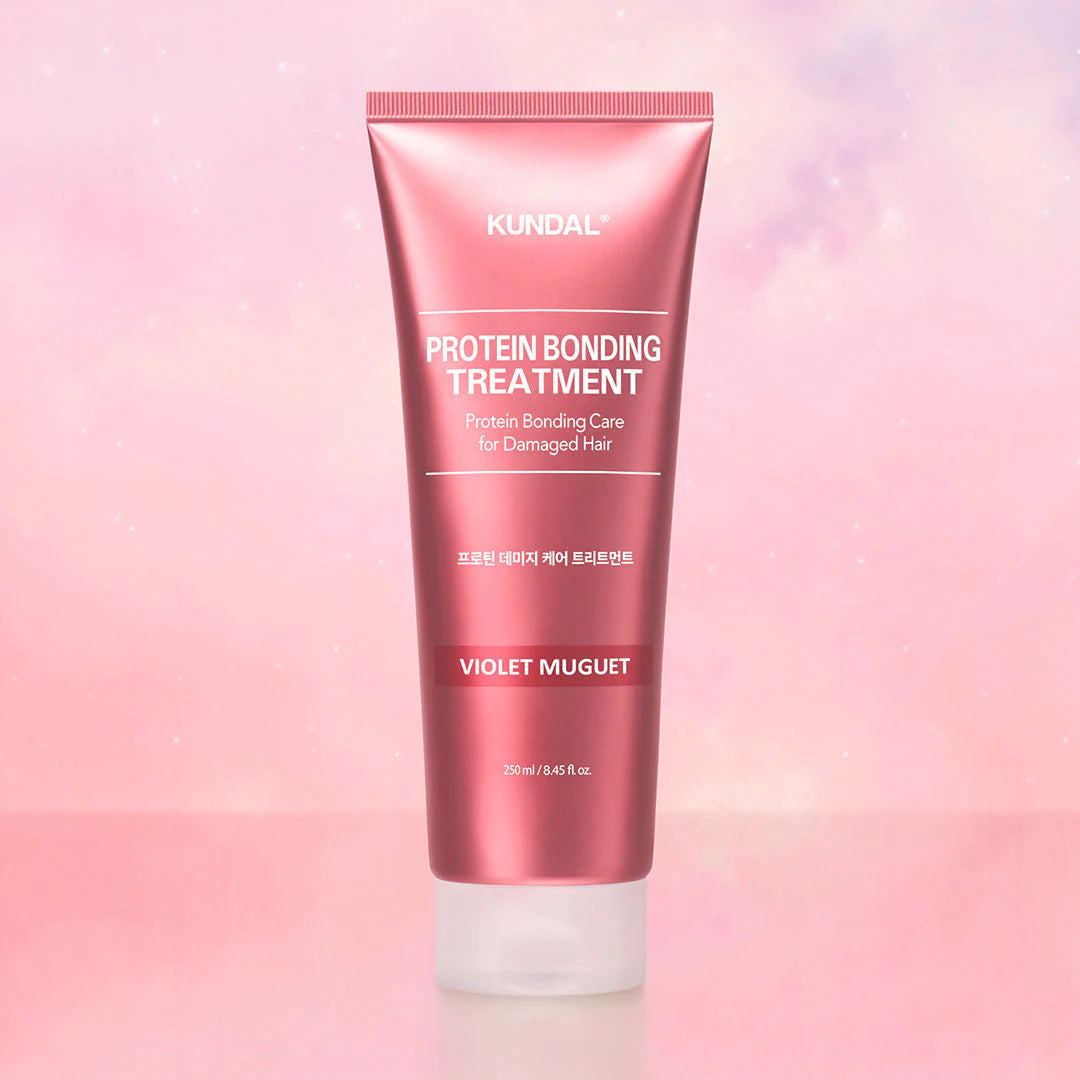 KUNDAL Protein Bonding Treatment – Deep-acting Korean skincare for hair to restore elasticity, smoothness, and "glass-hair" shine, shop at Atelier De Glow UAE.