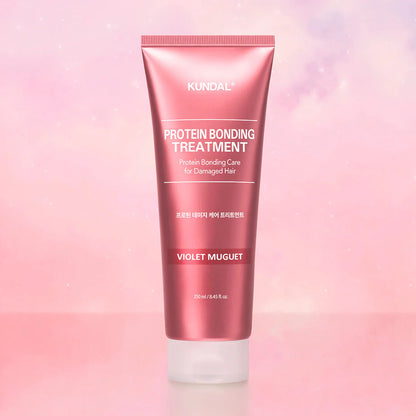 KUNDAL Protein Bonding Treatment – Deep-acting Korean skincare for hair to restore elasticity, smoothness, and "glass-hair" shine, shop at Atelier De Glow UAE.