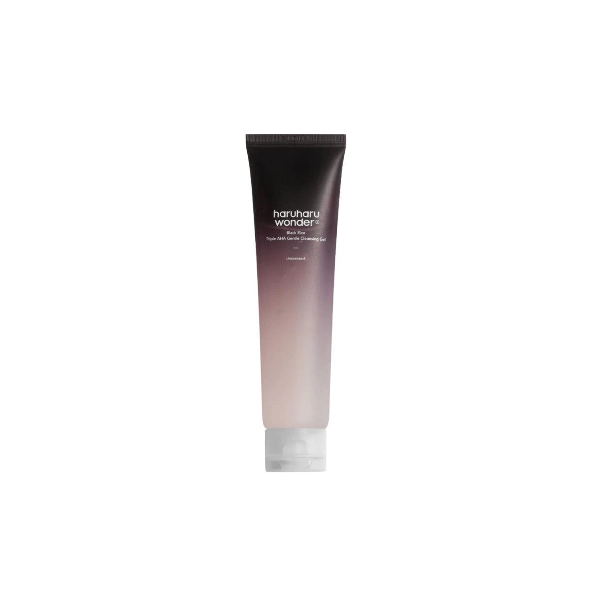 Haruharu Wonder Black Rice Triple AHA Gentle Cleansing Gel – 100ml exfoliating face wash with Glycolic, Lactic, and Mandelic acid available at Atelier De Glow UAE.
