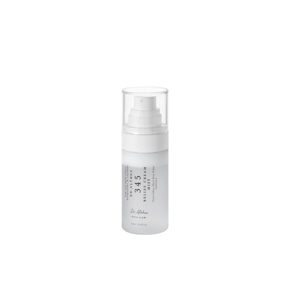 Dr. Althea 345 Relief Cream Mist – 60ml Korean facial mist with Niacinamide and Panthenol for instant soothing available at Atelier De Glow UAE.
