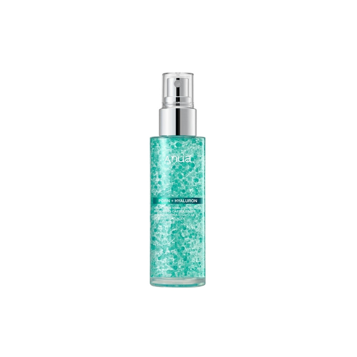 Anua PDRN Hyaluronic Acid Hydrating Capsule Mist – Korean facial mist with Salmon DNA and multi-weight Hyaluronic Acid available at Atelier De Glow UAE.