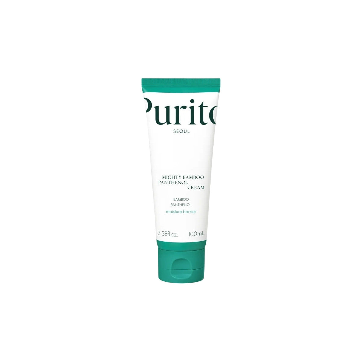 Purito SEOUL Mighty Bamboo Panthenol Cream 100ml – intensive soothing and hydrating moisturizer with bamboo water and panthenol for skin barrier support at Atelier De Glow UAE.