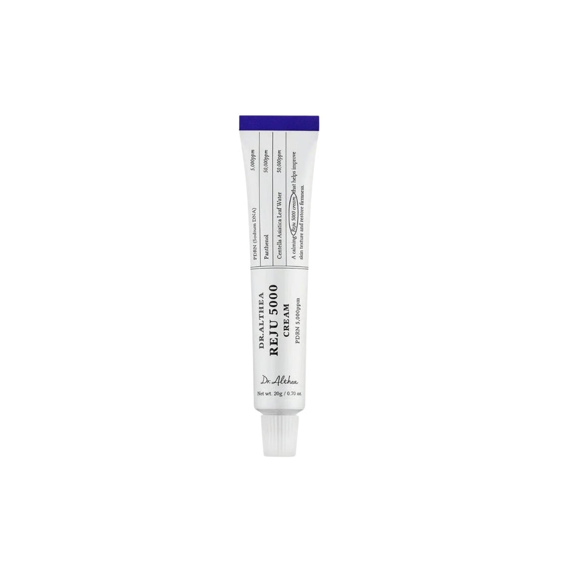 Dr. Althea Reju 5000 Cream – 20g professional-grade Korean recovery cream with PDRN Salmon DNA available at Atelier De Glow UAE.