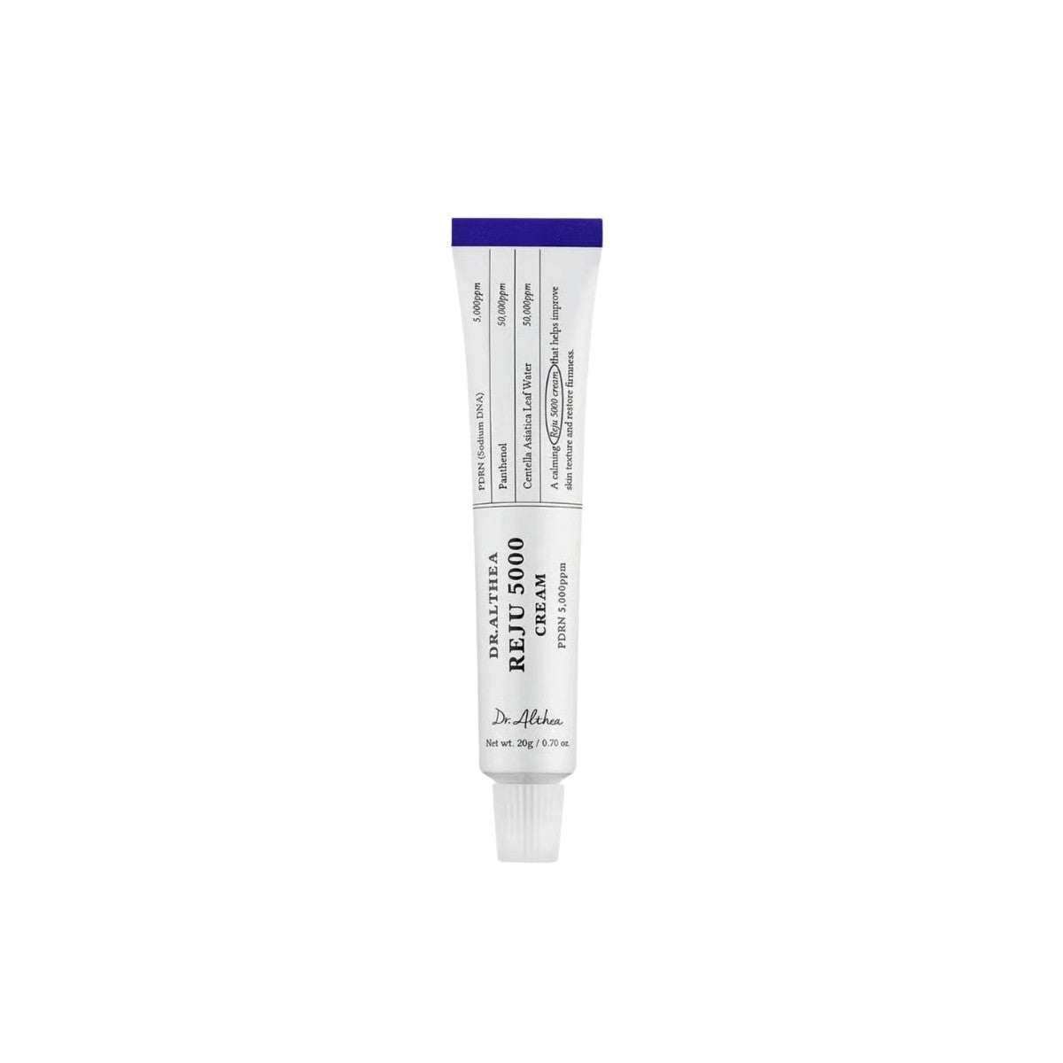 Dr. Althea Reju 5000 Cream – 20g professional-grade Korean recovery cream with PDRN Salmon DNA available at Atelier De Glow UAE.
