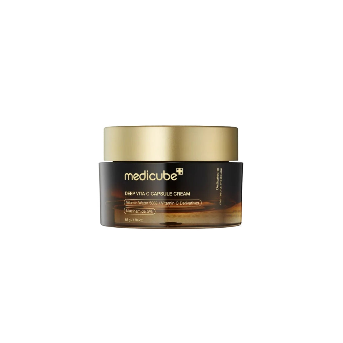Medicube Deep Vita C Capsule Cream – 55g brightening moisturizer with fresh-burst stabilized Vitamin C capsules available at Atelier De Glow UAE.