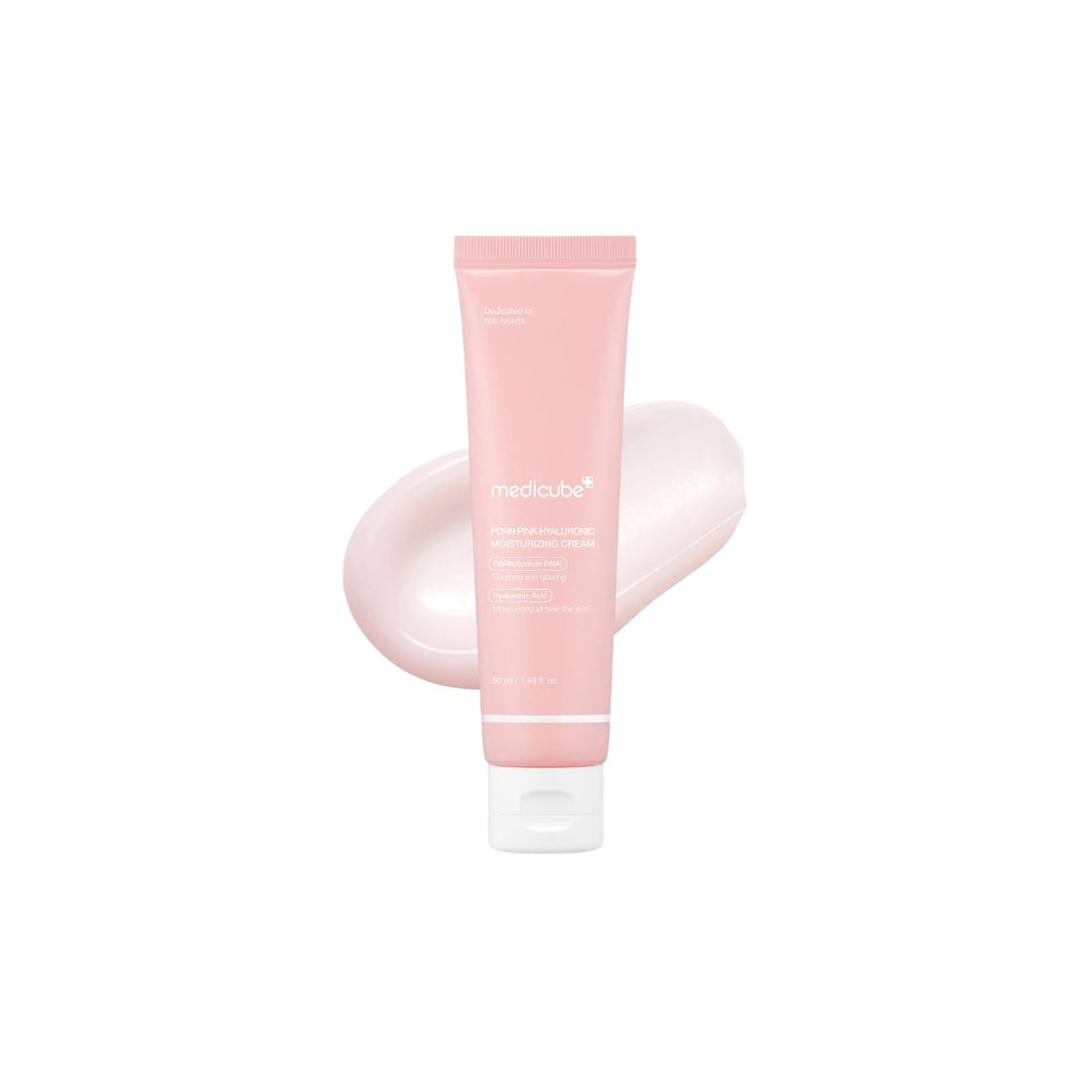 Medicube PDRN Pink Hyaluronic Moisturizing Cream – 50ml high-potency clinical volumizing moisturizer with Salmon DNA PDRN and Multi-Weight Hyaluronic Acid available at Atelier De Glow UAE.