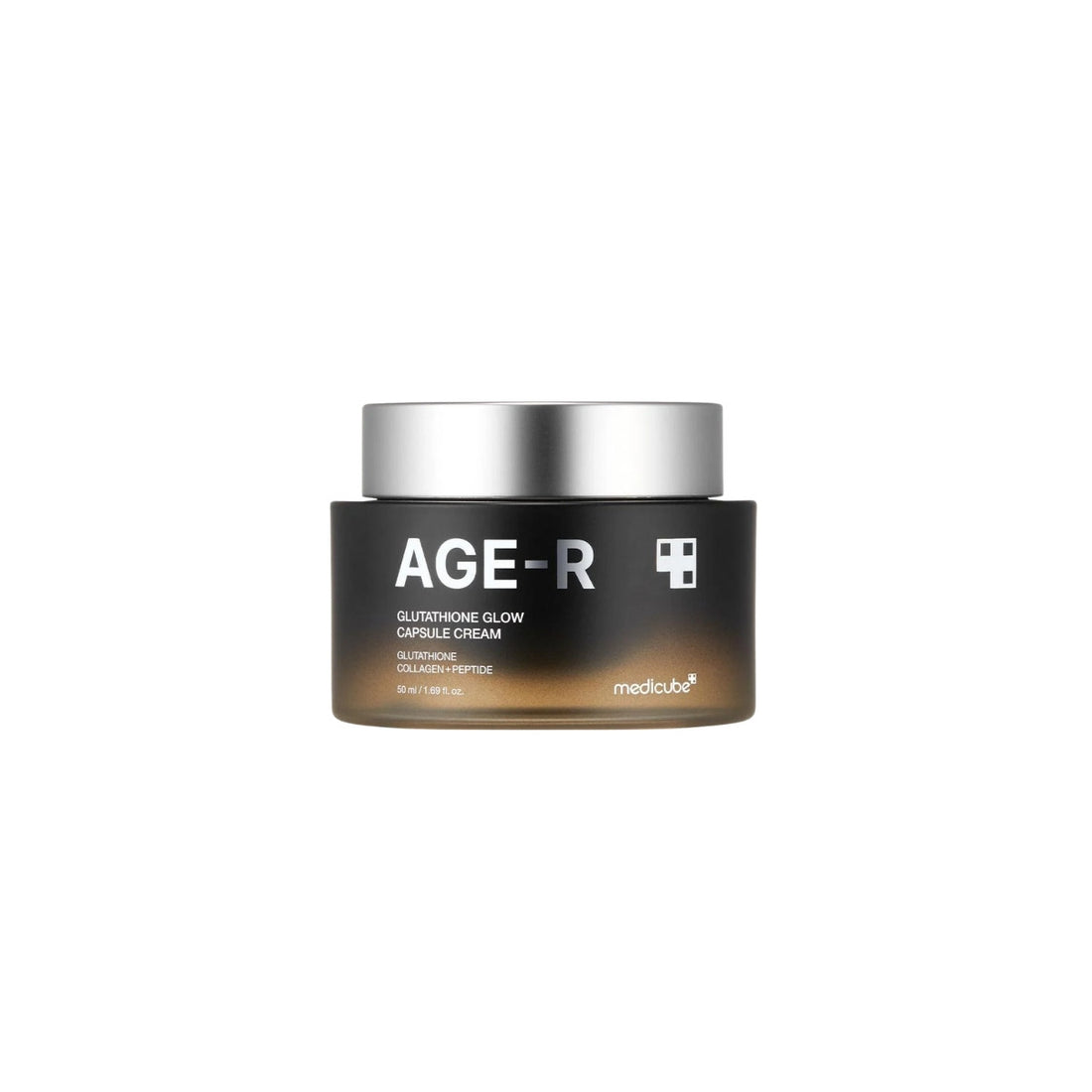 Medicube AGE-R Glutathione Glow Capsule Cream – 50ml high-purity clinical brightening gel-cream with active Glutathione capsules available at Atelier De Glow UAE.