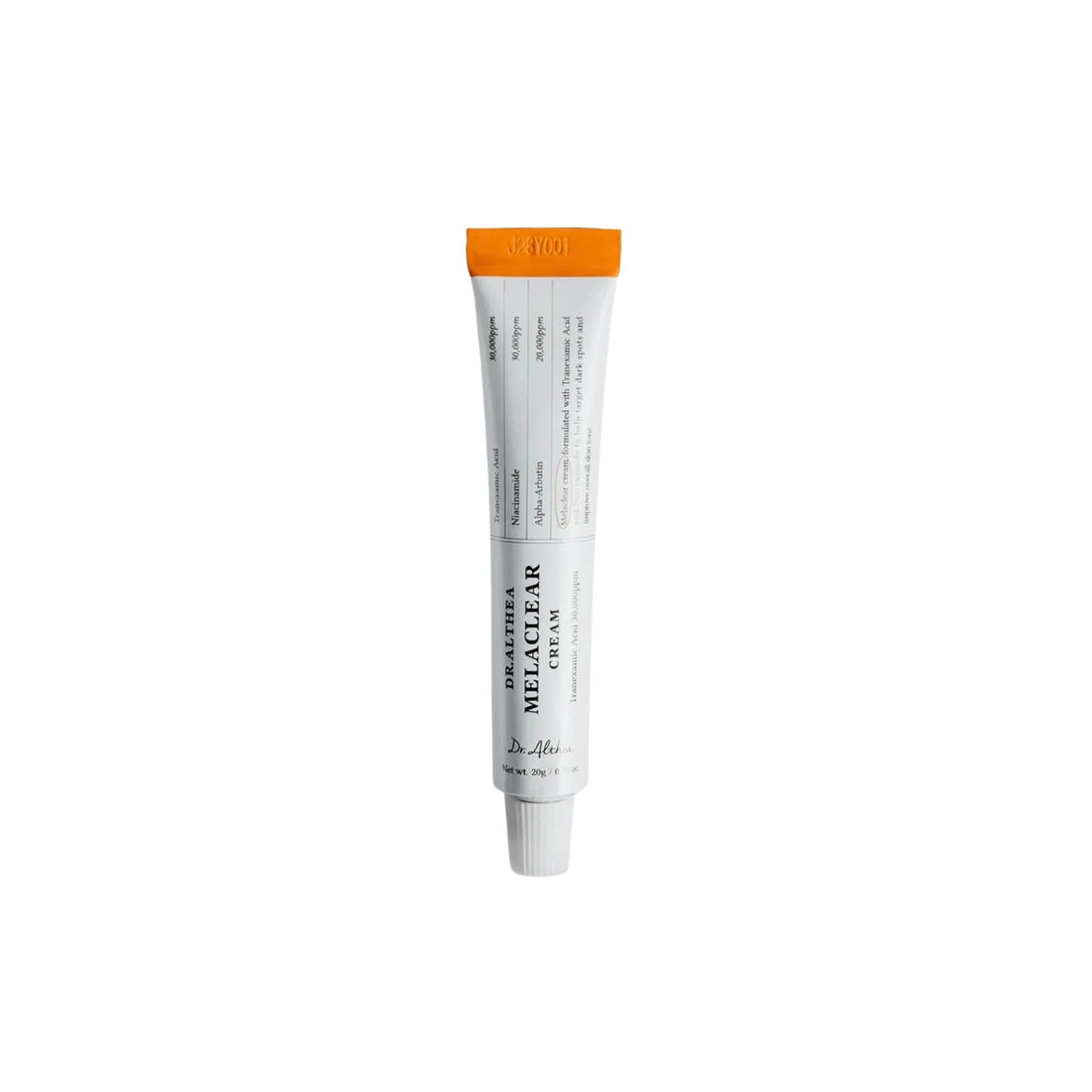 Dr. Althea Melaclear Cream – 20g targeted Korean brightening treatment with Tranexamic Acid and Niacinamide available at Atelier De Glow UAE.