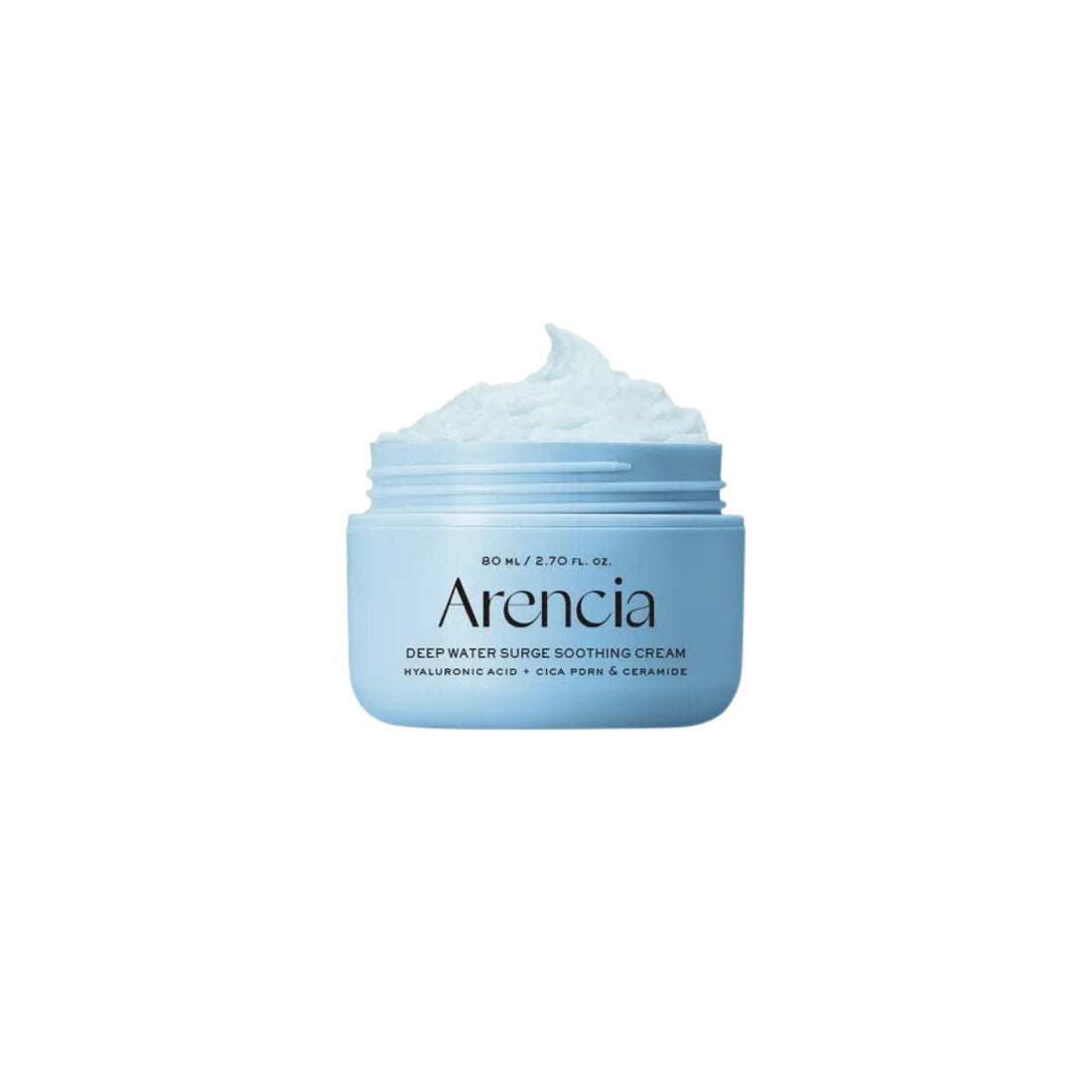 Arencia Deep Water Surge Soothing Cream – 110ml Korean moisturizer with Deep Sea Water and botanical extracts available at Atelier De Glow UAE.