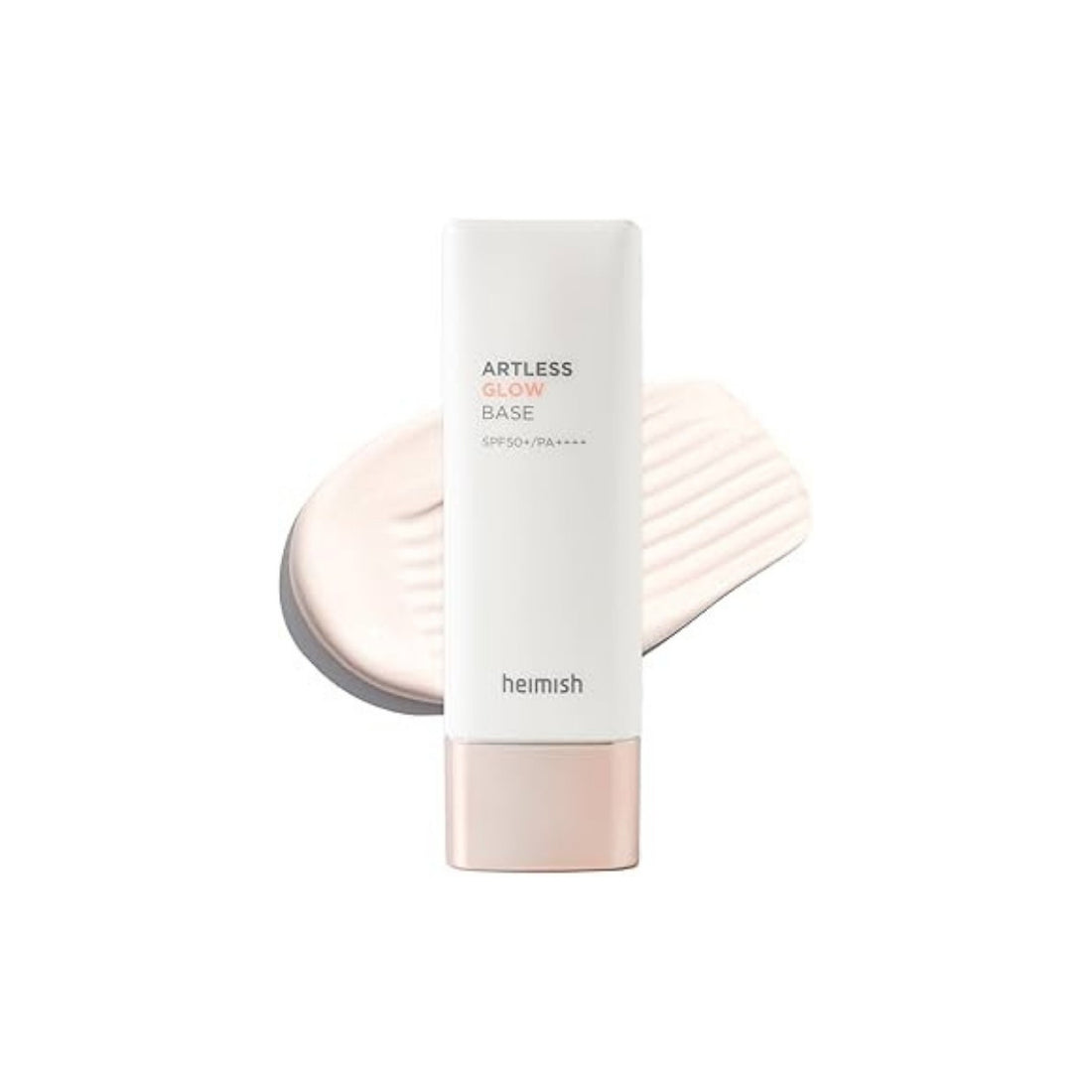 Heimish Artless Glow Base SPF 50+ PA+++ – 40ml illuminating makeup primer and sunscreen with botanical extracts available at Atelier De Glow UAE.
