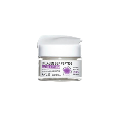 APLB Collagen EGF Peptide Facial Cream – Advanced Korean firming cream with Epidermal Growth Factor and multi-peptides available at Atelier De Glow UAE.