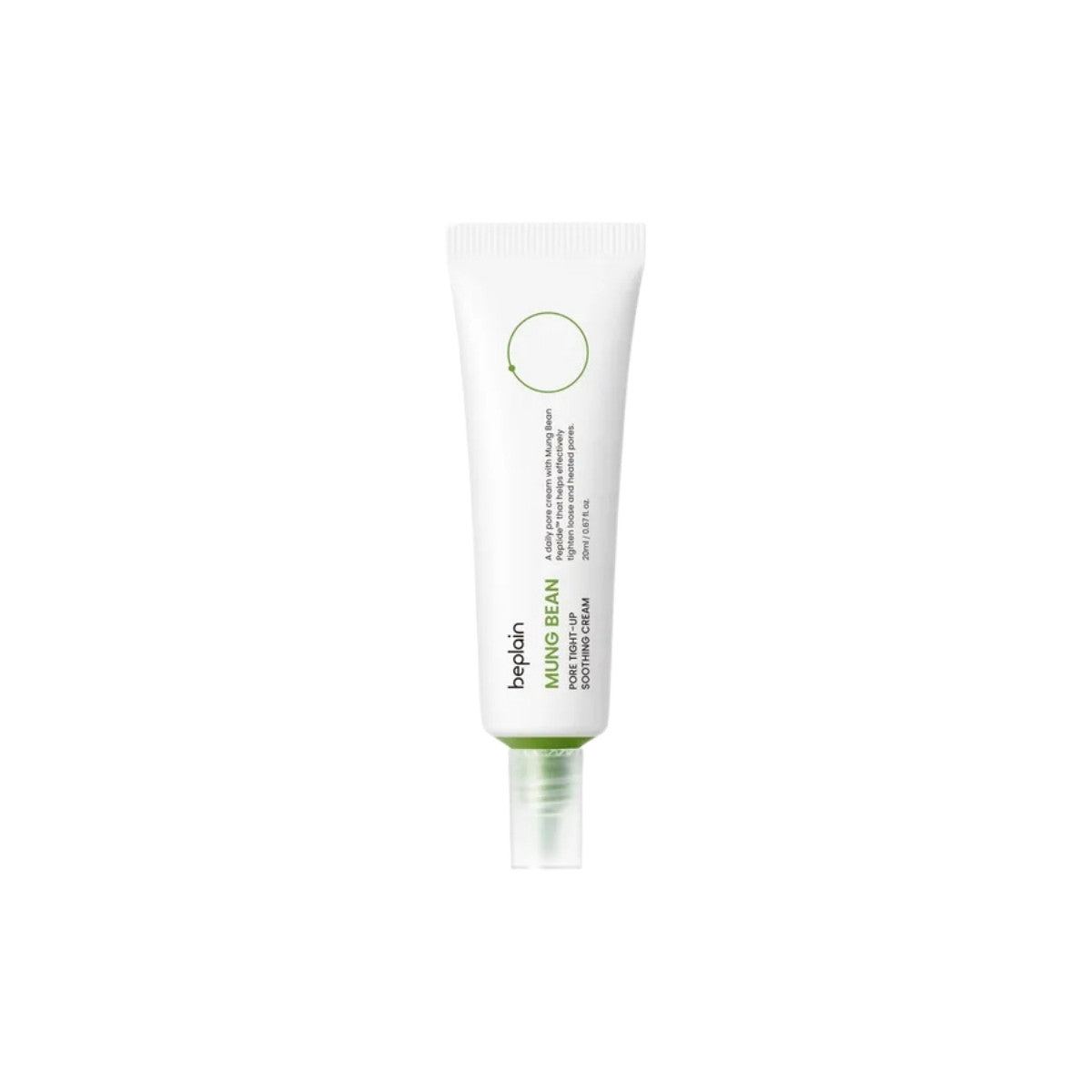 beplain Mung Bean Pore Tight-up Soothing Cream – 60ml Korean moisturizer with Mung Bean Peptides and cooling agents available at Atelier De Glow UAE.