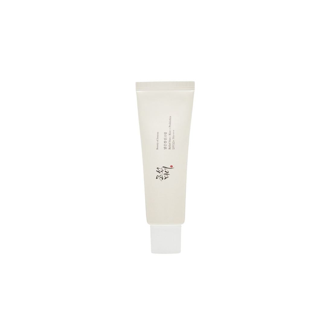 Beauty of Joseon Relief Sun: Rice + Probiotics – 50ml Korean SPF 50+ PA++++ sunscreen with Rice Extract and Probiotics available at Atelier De Glow UAE.