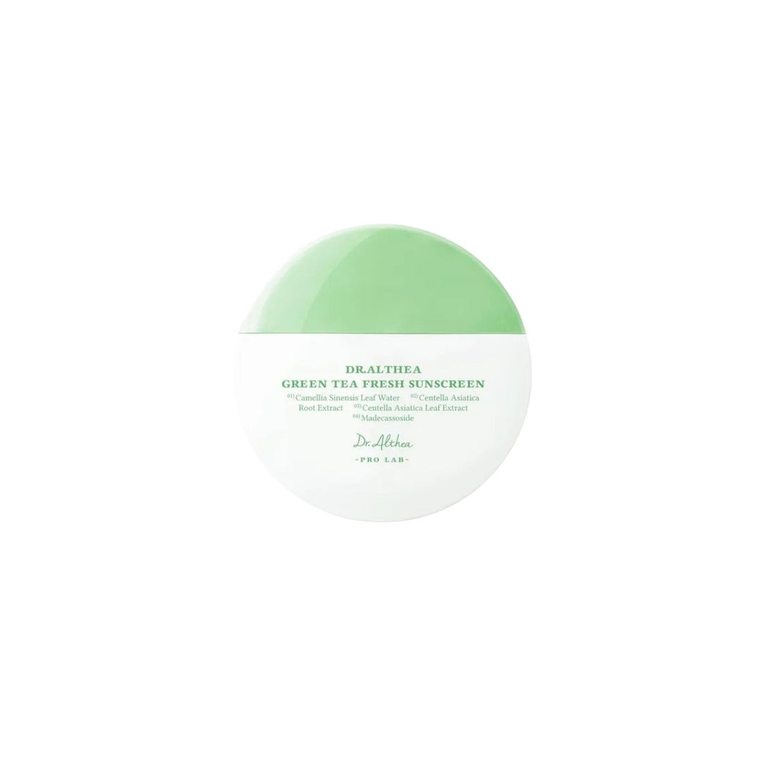Dr. Althea Green Tea Fresh Sunscreen – 45ml SPF 50+ PA++++ Korean sunscreen with Green Tea Extract and Anti-Sebum P available at Atelier De Glow UAE.