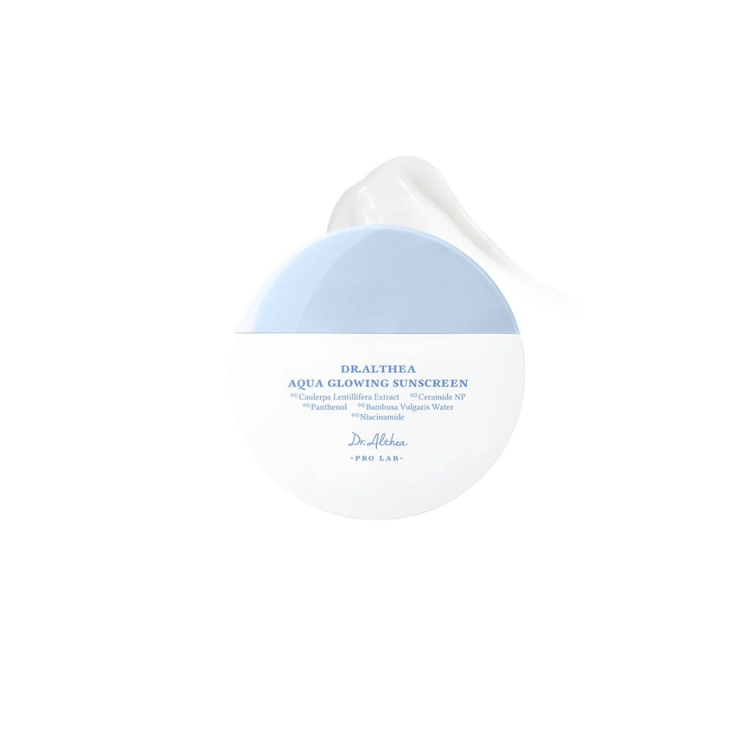 Dr. Althea Aqua Glowing Sunscreen – SPF 50+ PA++++ Korean sunscreen with Triple Hyaluronic Acid available at Atelier De Glow UAE.