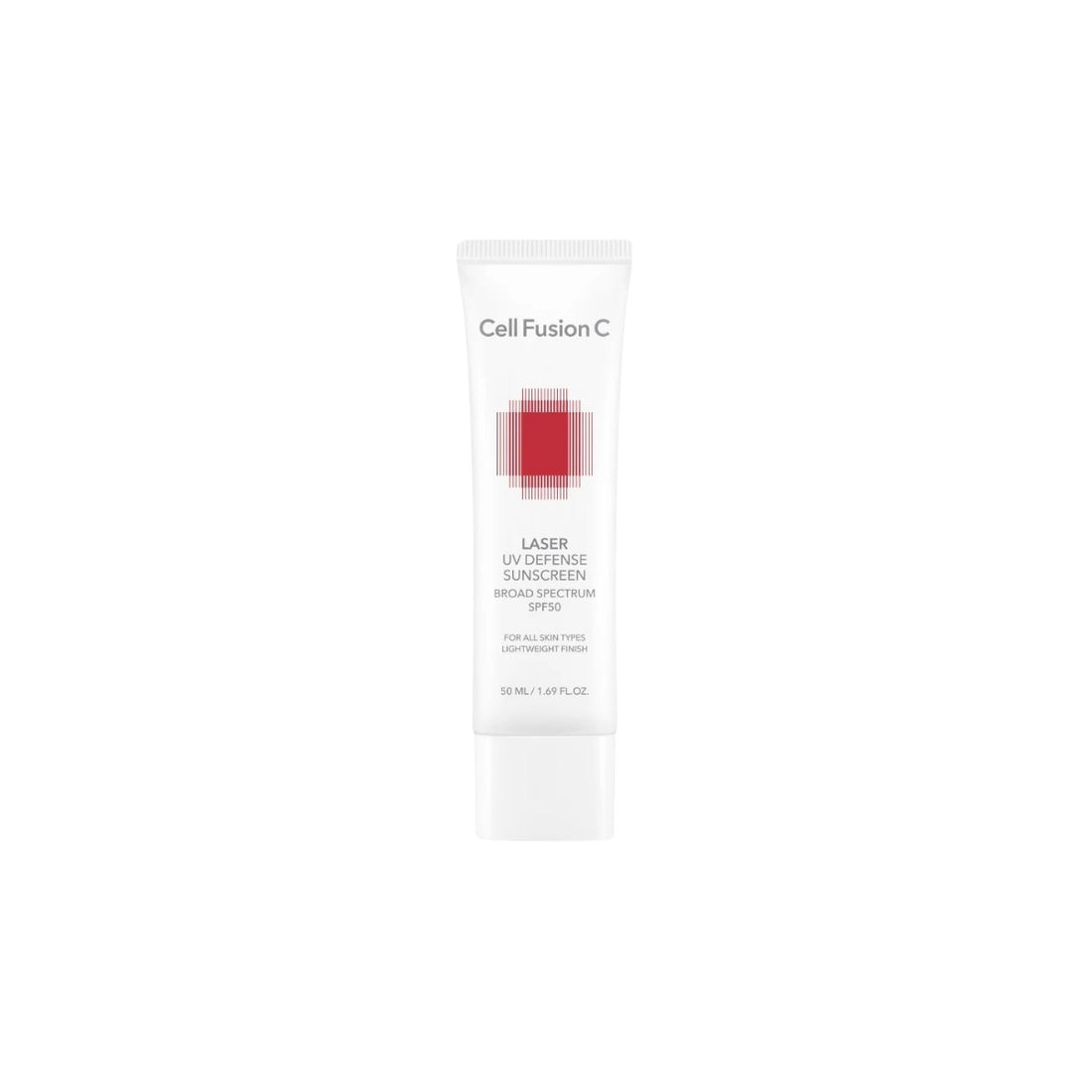 Cell Fusion C Laser UV Sunscreen – 50ml Korean sunscreen with Peptides, Ceramide, and Collagen available at Atelier De Glow UAE.