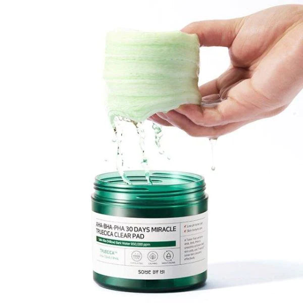 SOME BY MI AHA, BHA, PHA 30 Days Miracle Truecica Clear Pad | Atelier De Glow UAE