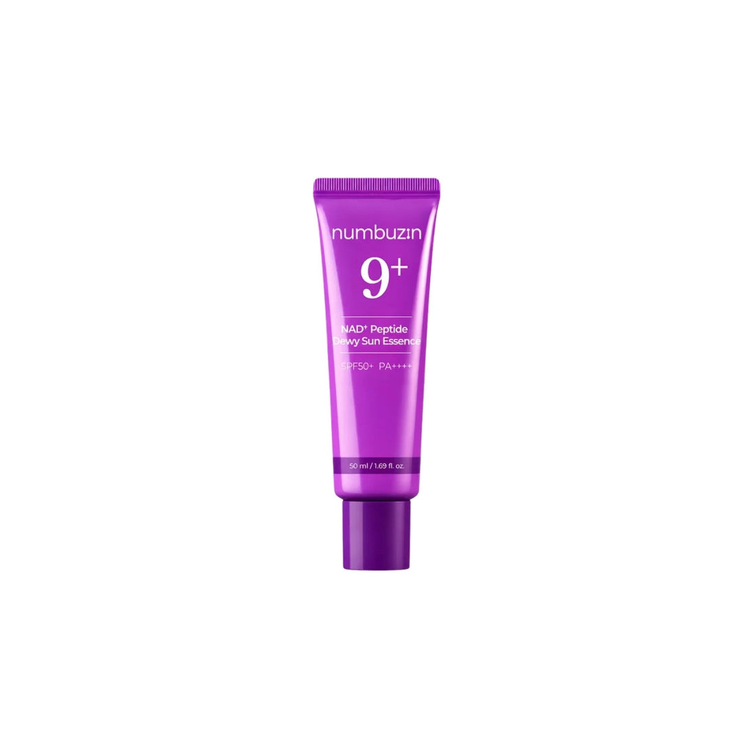numbuzin No.9 NAD+ Peptides Dewy Sun Essence – SPF 50+ PA++++ sunscreen with NAD+ cellular repair and Peptides available at Atelier De Glow UAE.