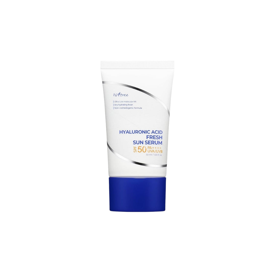Isntree Hyaluronic Acid Fresh Sun Serum – 50ml weightless SPF 50+ PA++++ with 8 types of Hyaluronic Acid available at Atelier De Glow UAE.