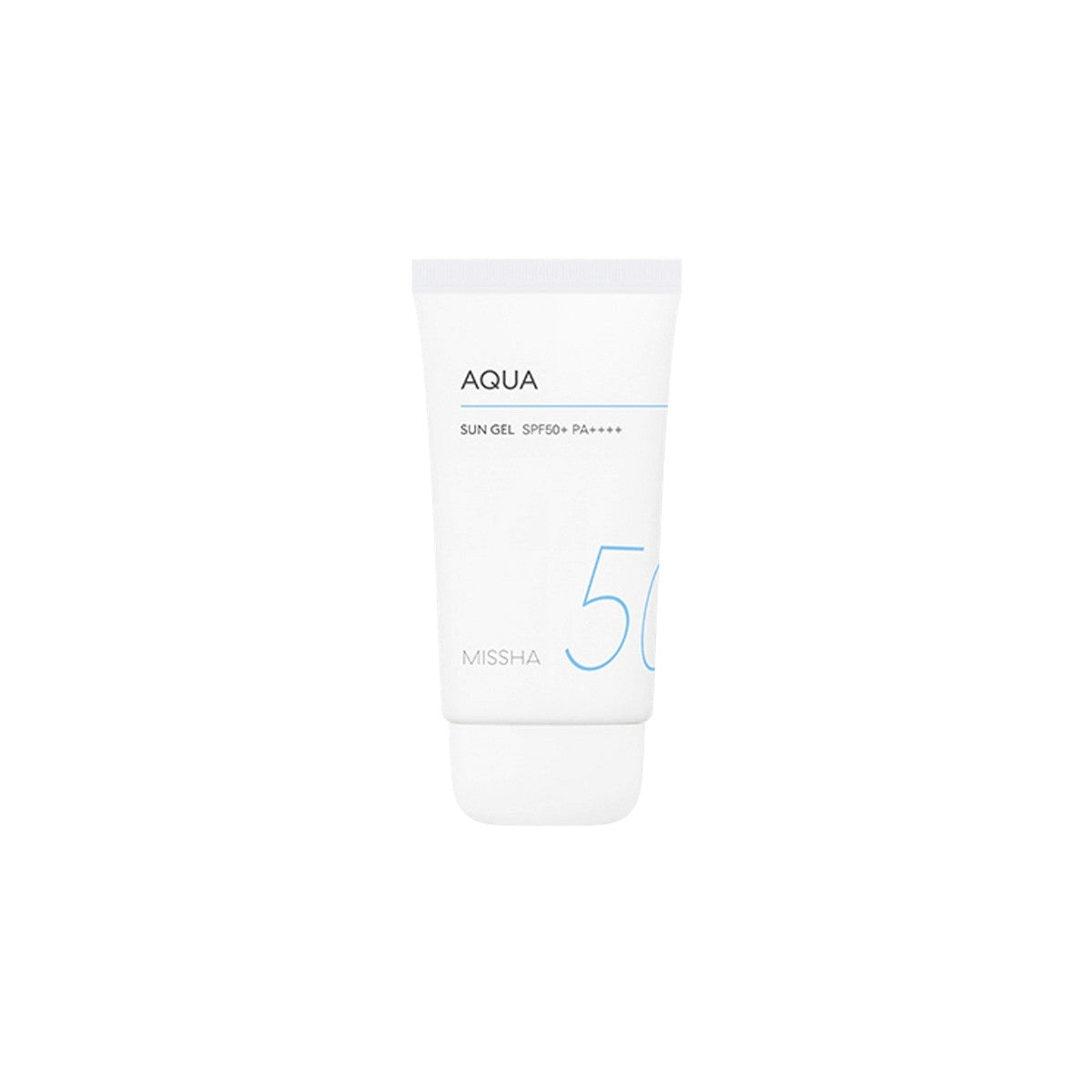 Missha All Around Safe Block Aqua Sun Gel SPF50+ PA+++ – 50ml lightweight chemical daily sunscreen gel available at Atelier De Glow UAE.