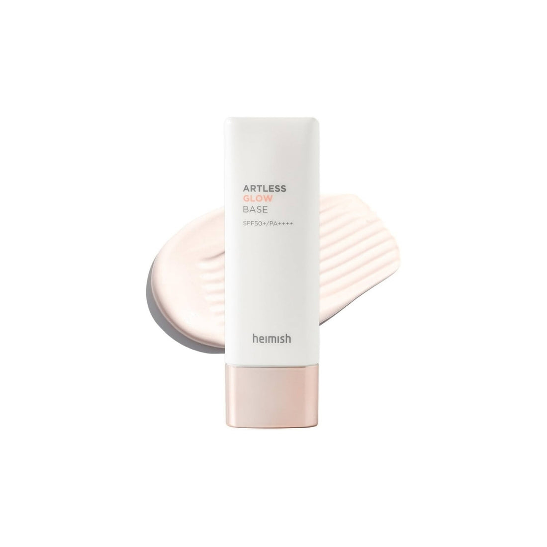 Heimish Artless Glow Base SPF 50+ PA+++ – 40ml illuminating makeup primer and sunscreen with botanical extracts available at Atelier De Glow UAE.