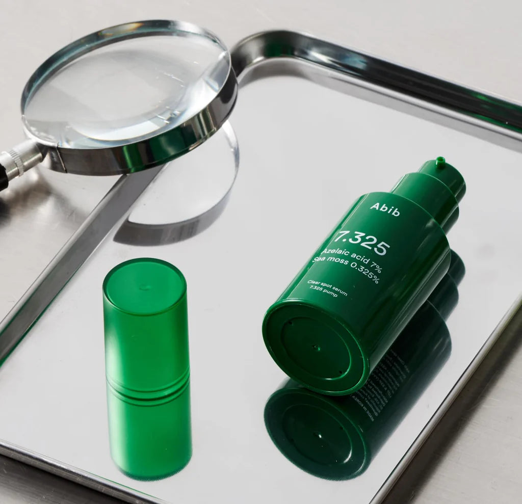 Abib 7.325 Spot Serum – Professional-grade "Blemish Eraser" for achieving a calm, unified, and high-definition "Glass Skin" finish, shop at Atelier De Glow UAE.