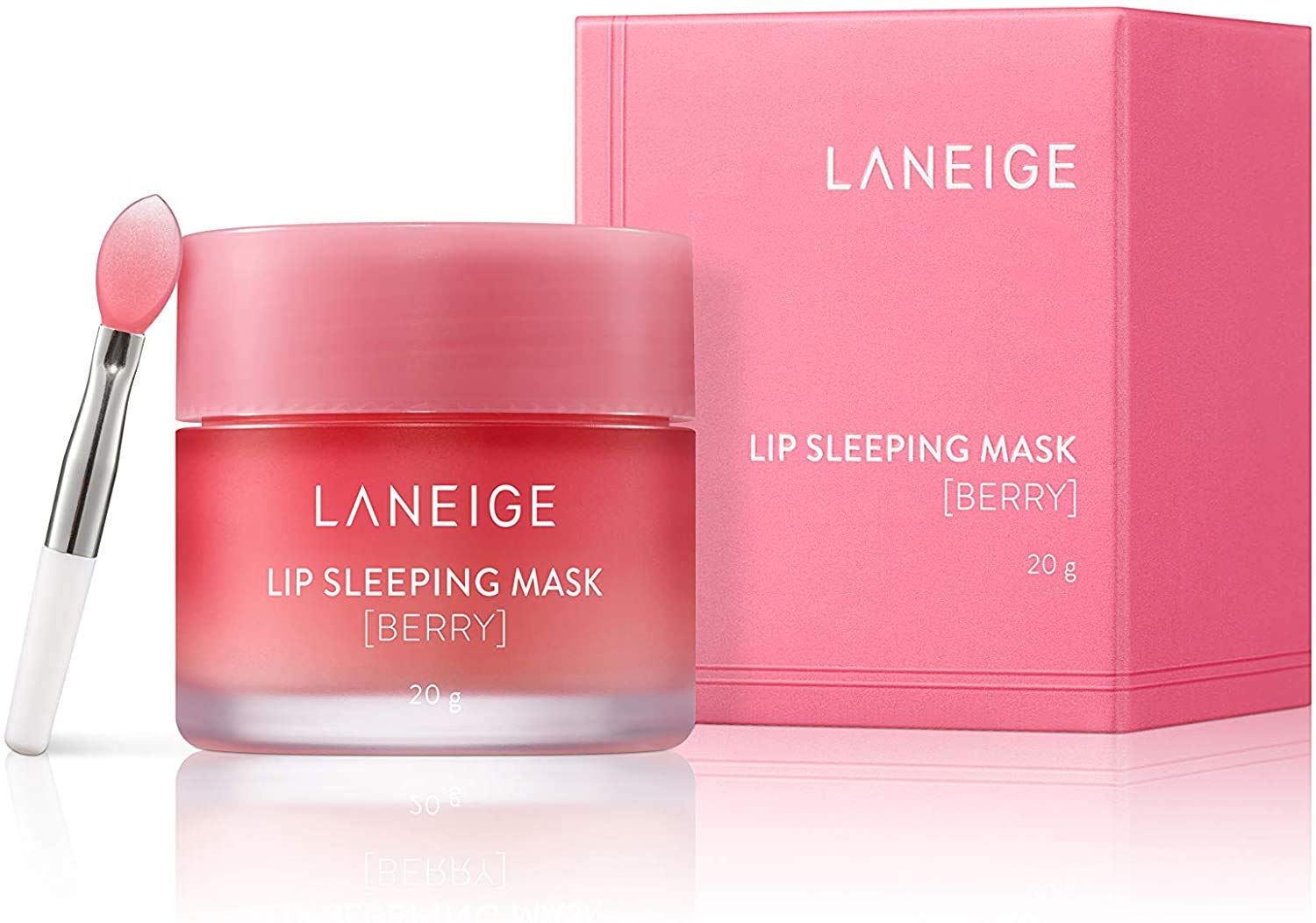 Laneige lip mask for peeling dry lips, chronic winter chapping, and deep vertical lip lines – Restorative "Berry Complex" balm from Atelier De Glow UAE.