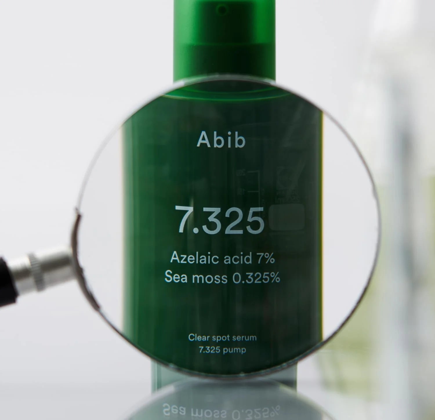 Lightweight, non-sticky gel texture of Abib Clear Spot Serum – Hygienic pump dispenser for precise application on blemishes at Atelier De Glow UAE.