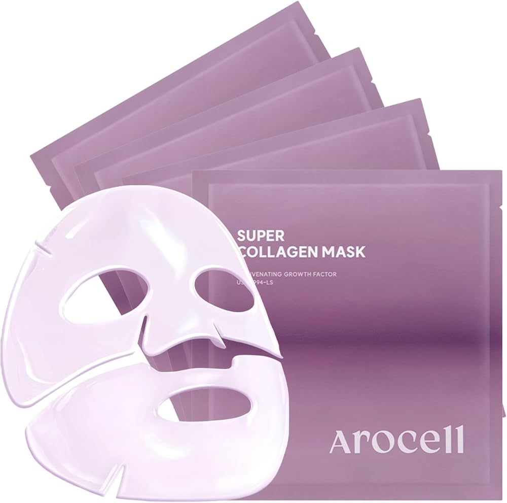 Arocell Collagen Hydrogel Mask for deep sunken smile lines, wrinkled paper-dry forehead sheets, sagging facial contours, and a depleted lipid barrier – Lifter from Atelier De Glow UAE.