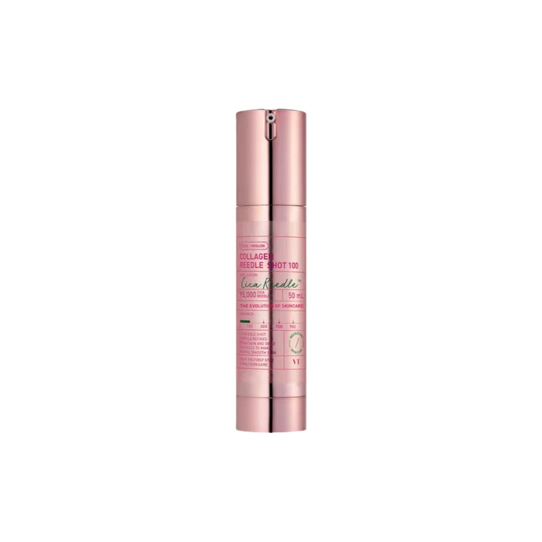 VT Cosmetics Reedle Shot 100 50ml – innovative CICA micro-needle absorption booster serum for enhanced skincare efficacy available at Atelier De Glow UAE.