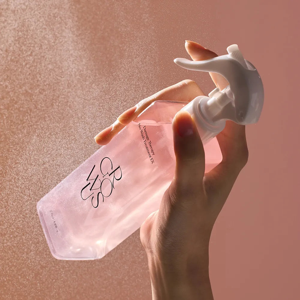 GROWUS hair treatment for bleached hair, split ends, and extreme heat damage – 230°C thermal protection leave-in spray from Atelier De Glow UAE.