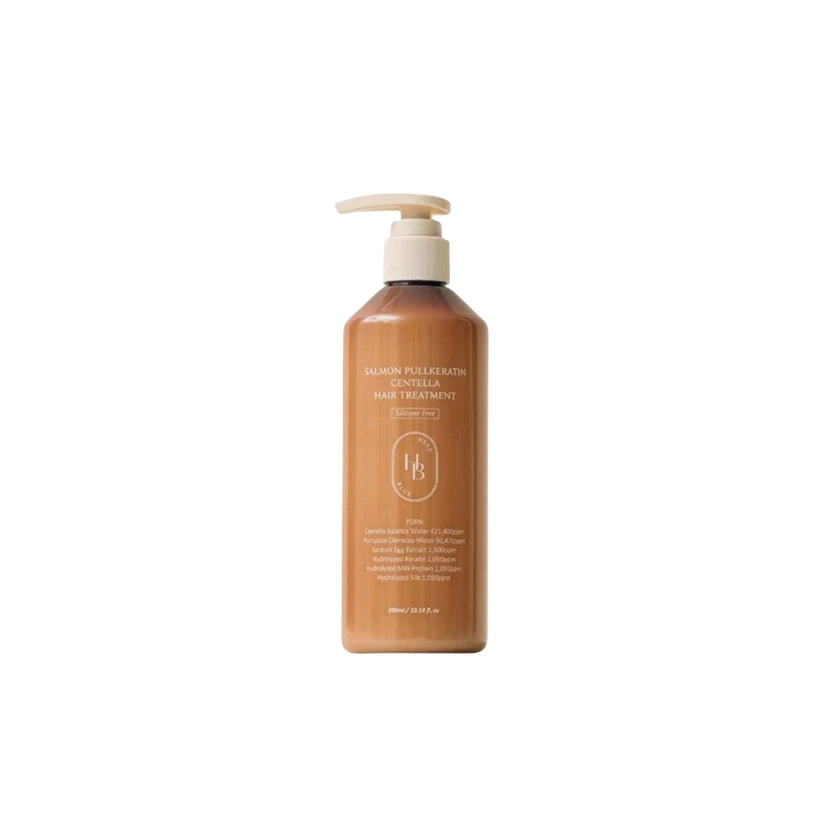 HEVEBLUE Salmon Pullkeratin Centella Hair Treatment – 300ml intensive repair mask with Salmon DNA and Keratin available at Atelier De Glow UAE.