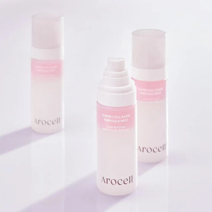 Arocell Collagen Mist for tight papery cheeks, sudden facial heat redness, dry makeup caking, and an environmentally dehydrated skin barrier – Plumper from Atelier De Glow UAE.