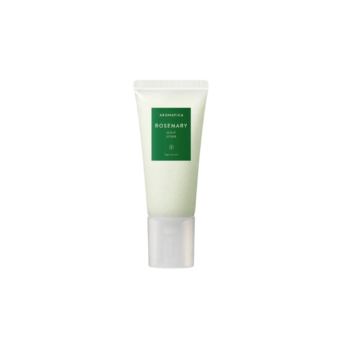 AROMATICA Rosemary Scalp Scrub – Mineral-rich salt scalp exfoliant and deep cleanser available at Atelier De Glow UAE.