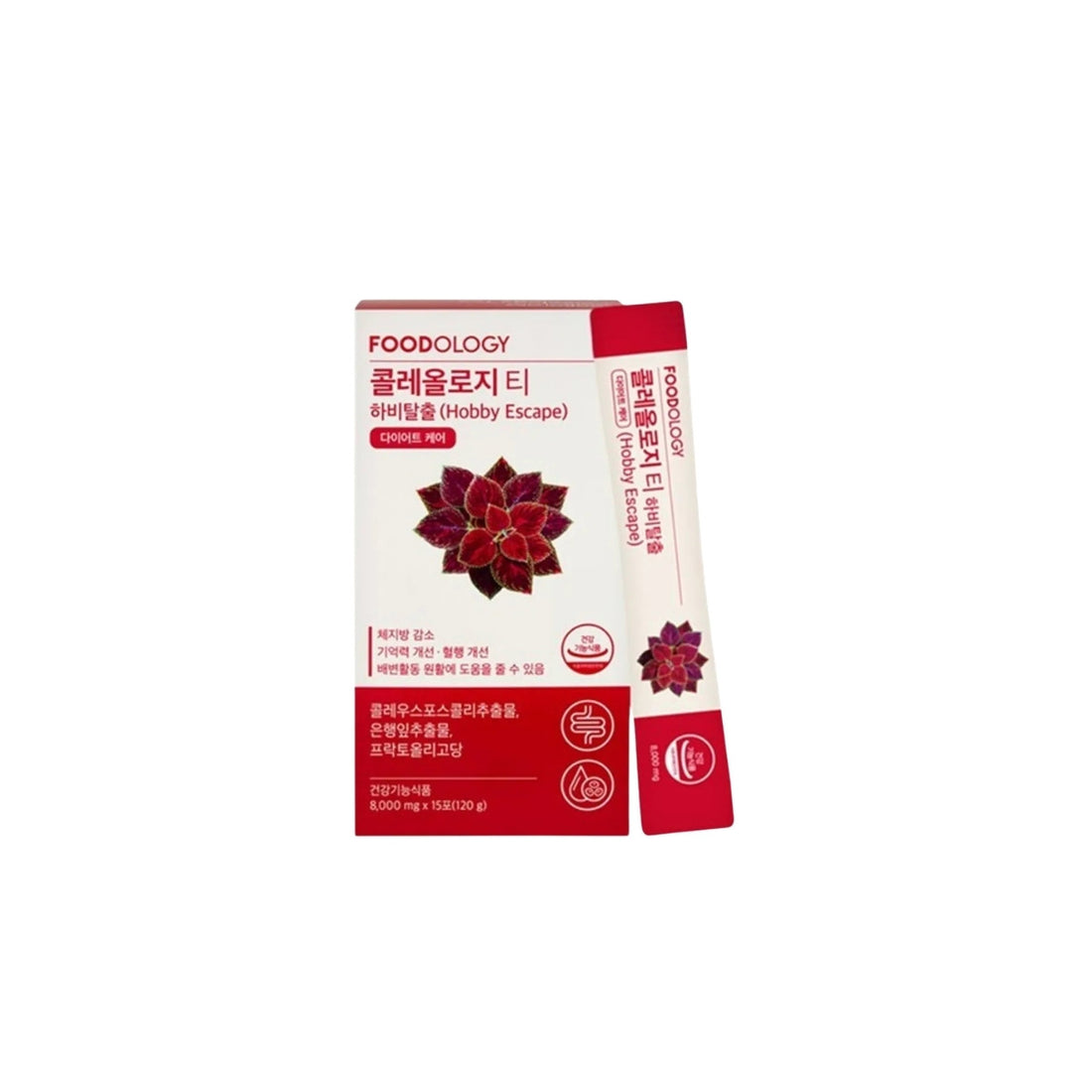 FOODOLOGY Coleology Tea PRO – Premium Korean metabolic tea with Coleus Forskohlii and Hibiscus for weight management available at Atelier De Glow UAE.