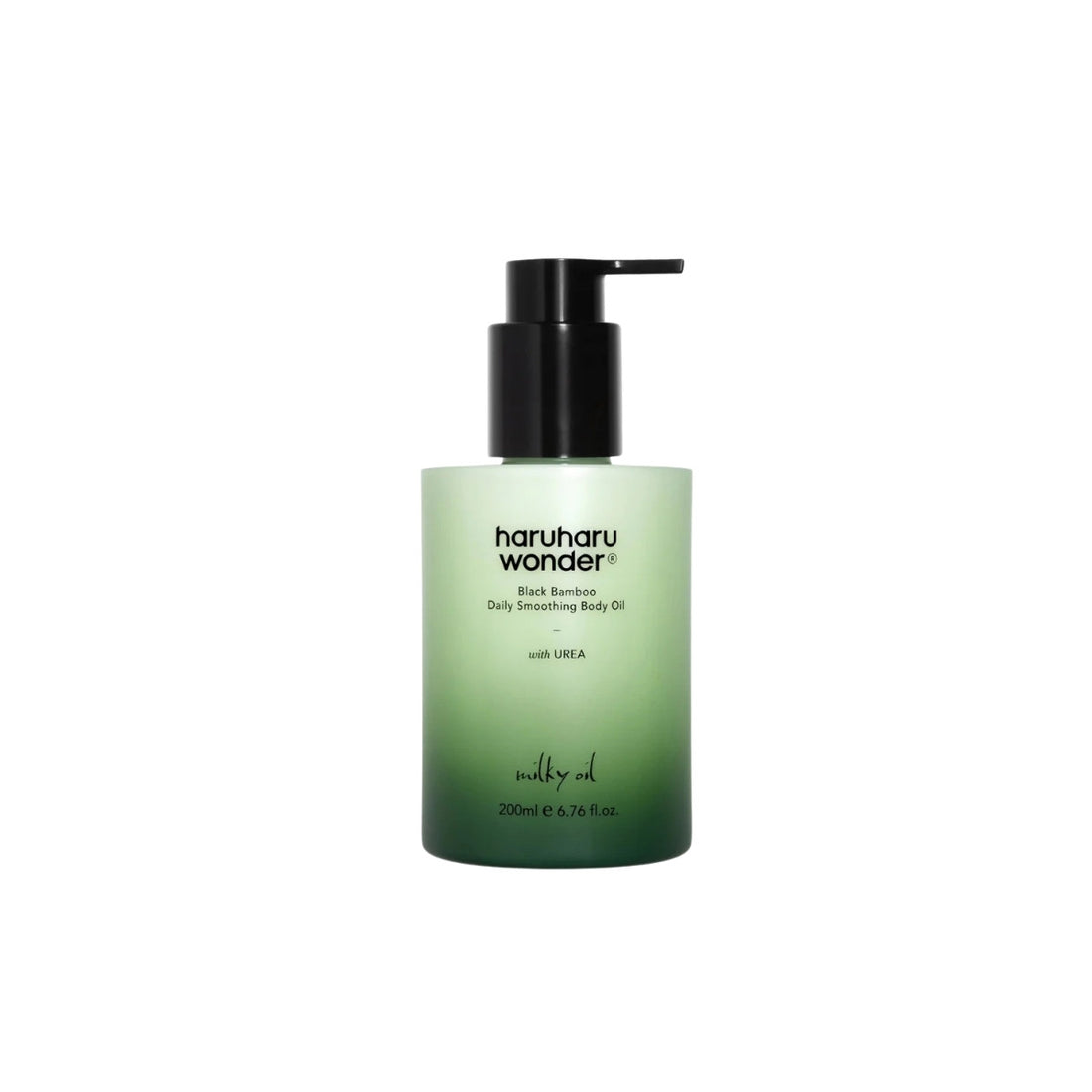 Haruharu WONDER Black Bamboo Daily Smoothing Body Oil 200ml – lightweight, soothing body oil enriched with fermented bamboo extract for deep hydration at Atelier De Glow UAE.