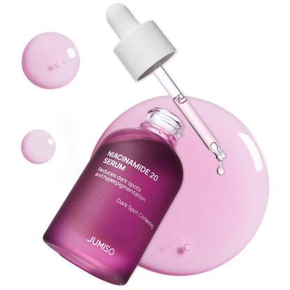 Jumiso Niacinamide 20 – Professional-grade Korean serum for shrinking large pores, brightening dull skin, and evening skin tone, shop at Atelier De Glow UAE.