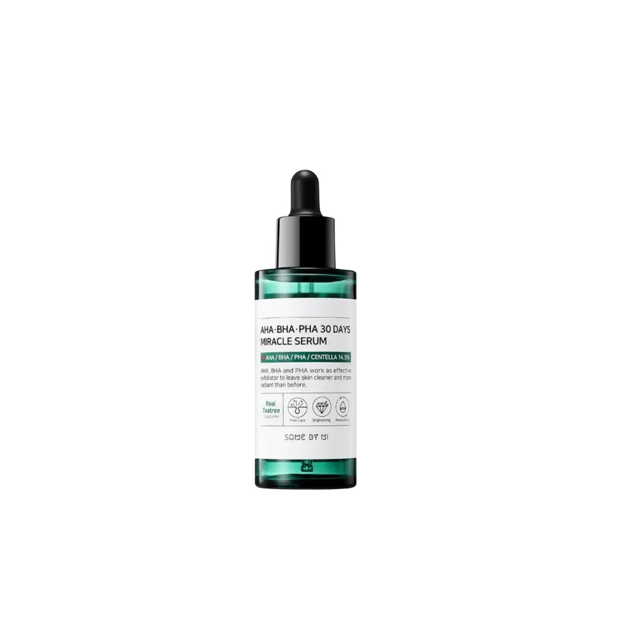 SOME BY MI AHA.BHA.PHA 30 Days Miracle Serum 50ml – exfoliating facial serum with tea tree extract for acne-prone skin available at Atelier De Glow UAE.