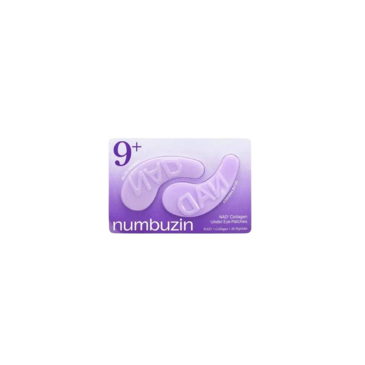 numbuzin No.9 NAD+ Collagen Under Eye Patches – 5 pair pack of Korean hydrogel eye masks with NAD+ and Low-Molecular Collagen available at Atelier De Glow UAE.