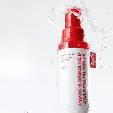Weightless, scent-free mist of medicube HOCl Spray – Refreshing clinical-grade "Skin First Aid" for post-workout or daily protection at Atelier De Glow UAE.