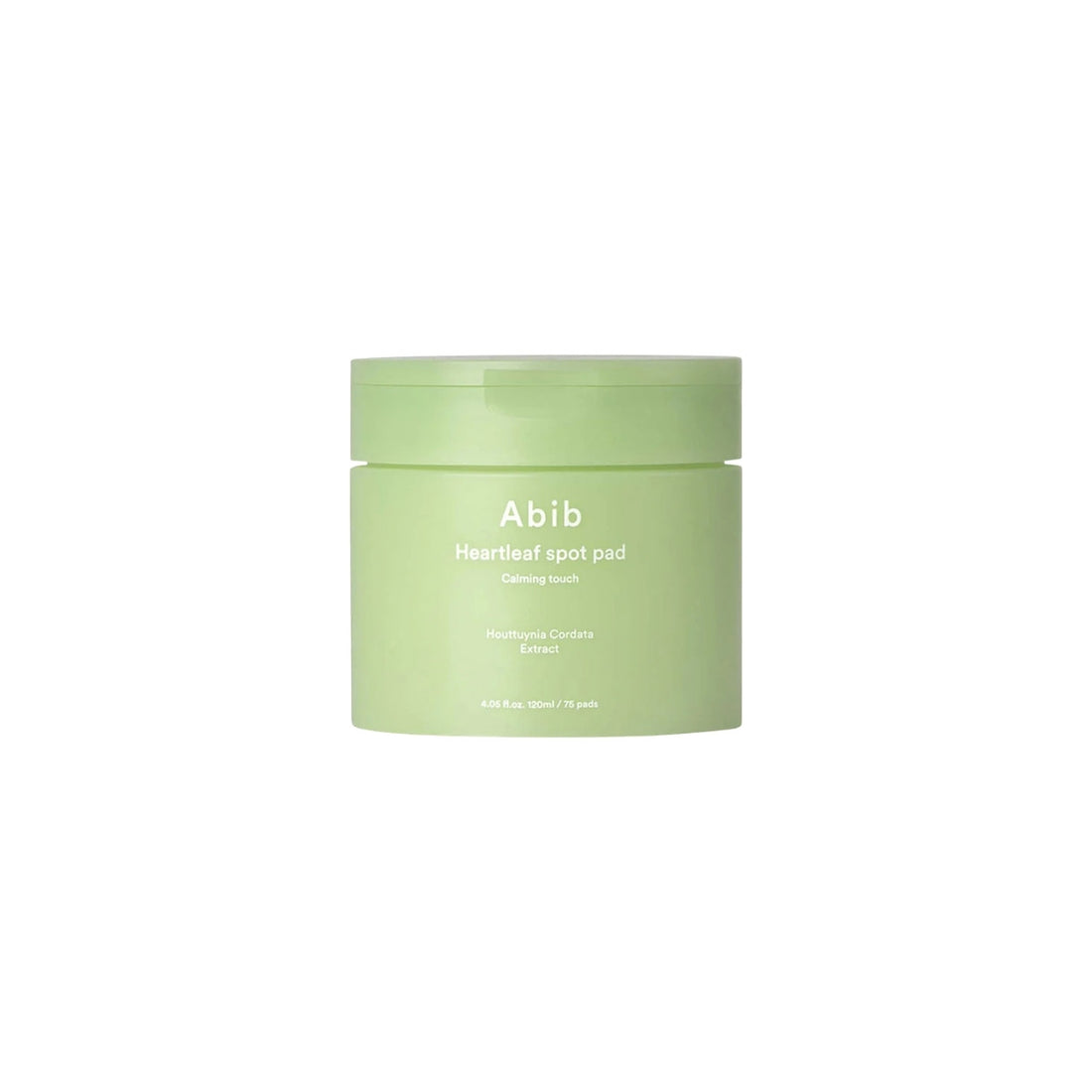 Abib Heartleaf Spot Pad Calming Touch – 80 pre-soaked pads with 40,000ppm Heartleaf extract and Wintergreen leaf for Korean calming care at Atelier De Glow UAE.
