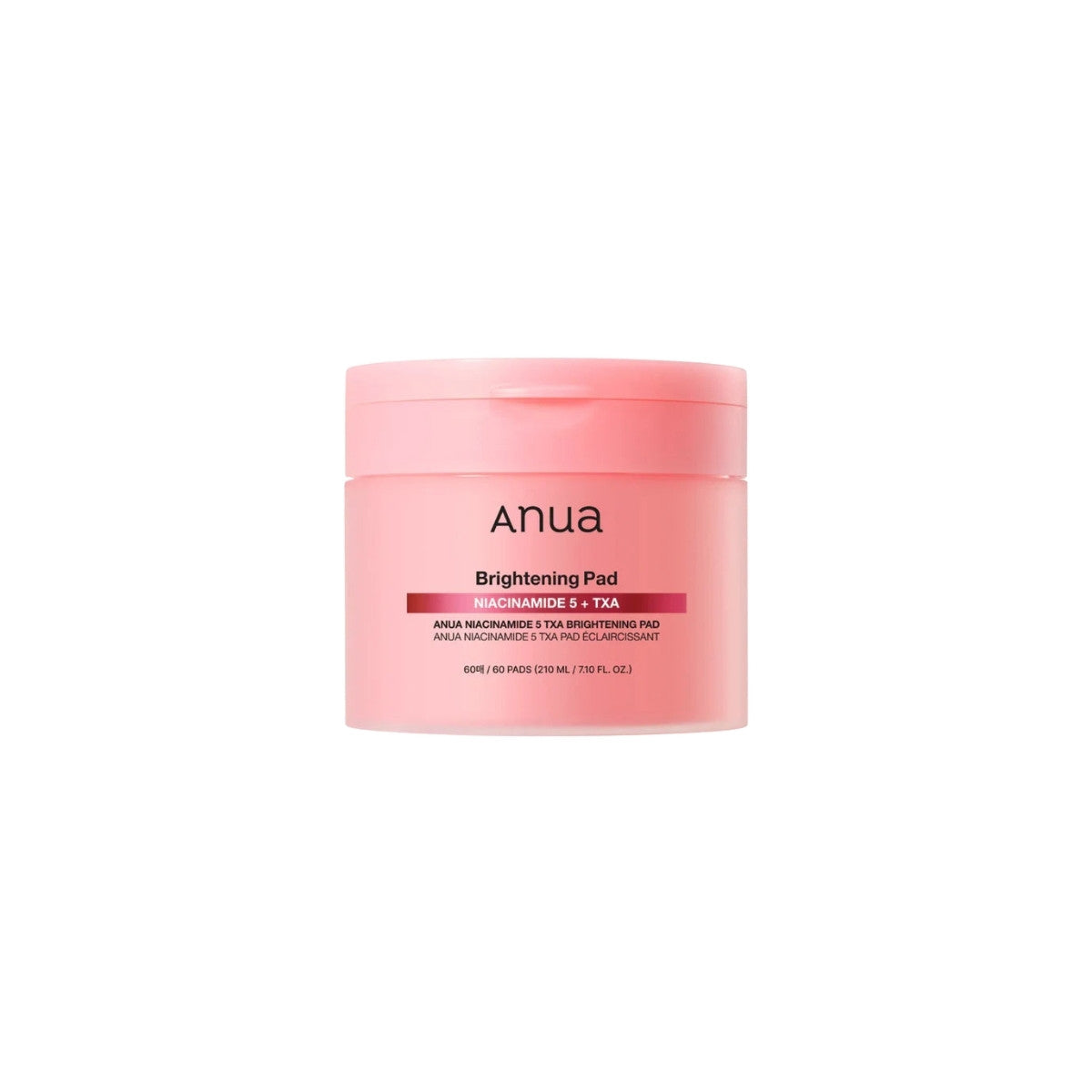Anua Niacinamide 5% + TXA Brightening Pad 60 pads – Korean toning pads with Tranexamic Acid and Vitamin C available at Atelier De Glow UAE.