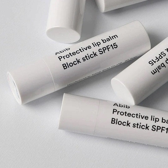 Sleek Abib Protective Lip Balm Stick – Clear, non-sticky Korean sunscreen for lips with Almond and Shea butter at Atelier De Glow UAE.