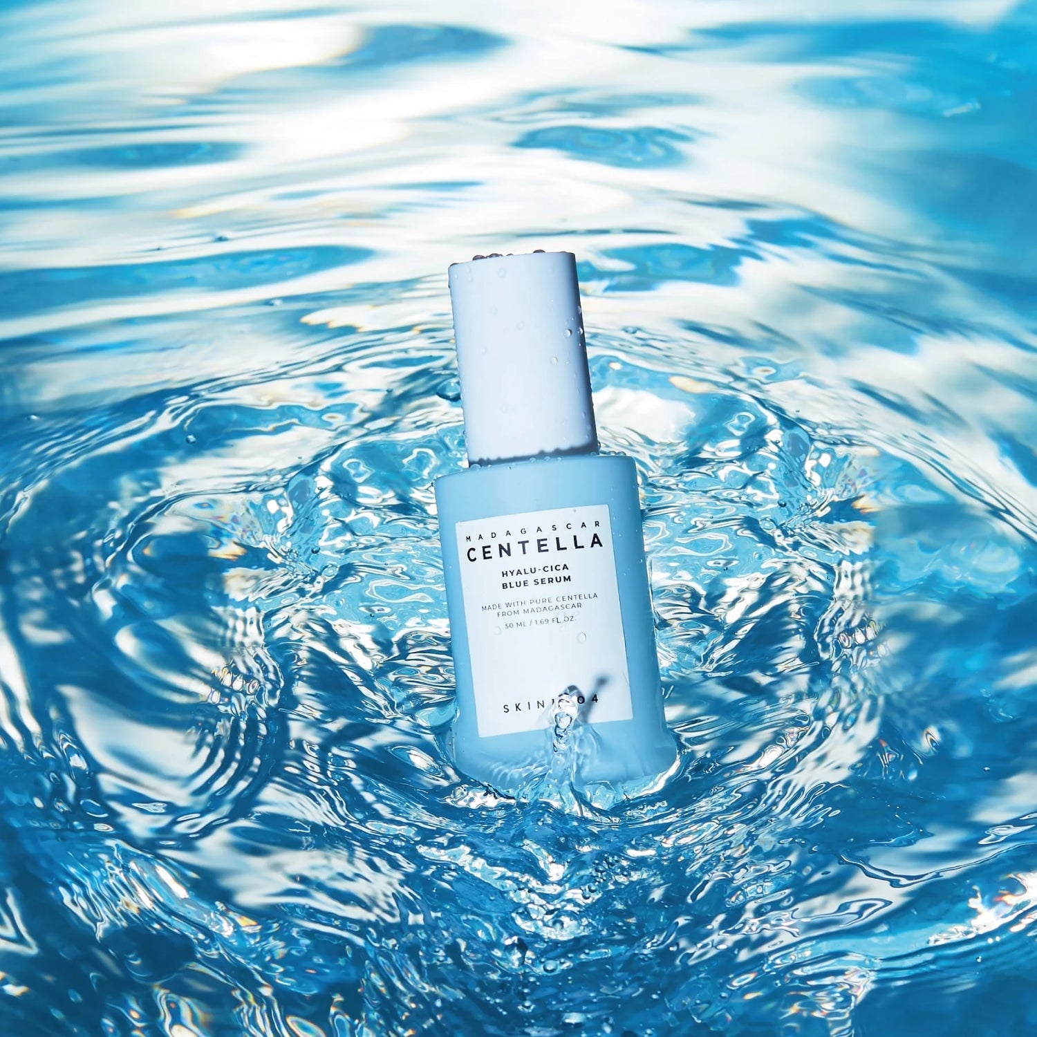 SKIN1004 Madagascar Centella Hyalu-Cica Blue Serum – Clean-beauty "Hydrating Glass Skin Serum for 24-Hour Moisture &amp; Barrier Repair" for a smooth, firm, and radiant profile, shop at Atelier De Glow UK.