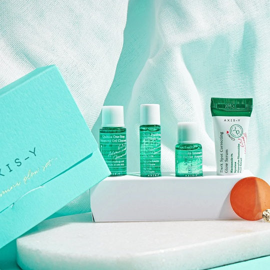 AXIS-Y Travel Set for hyperpigmentation and sun-damage repair in Dubai – Portable Korean skincare routine with fast delivery in UAE.