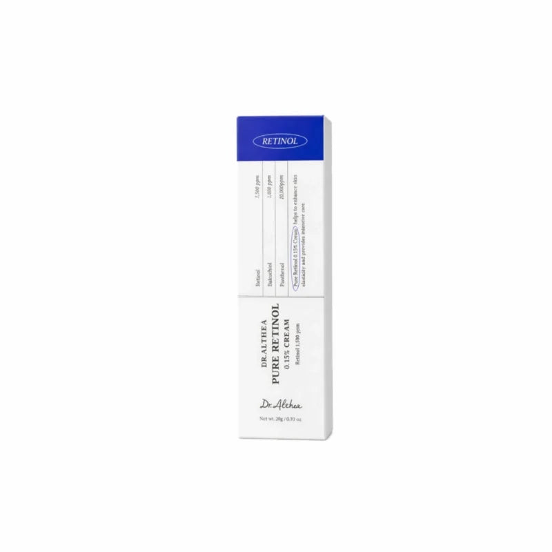 Dr. Althea retinol for moderate wrinkles, loss of elasticity, and enlarged pores – Intermediate-strength anti-aging resurfacing cream from Atelier De Glow UAE.