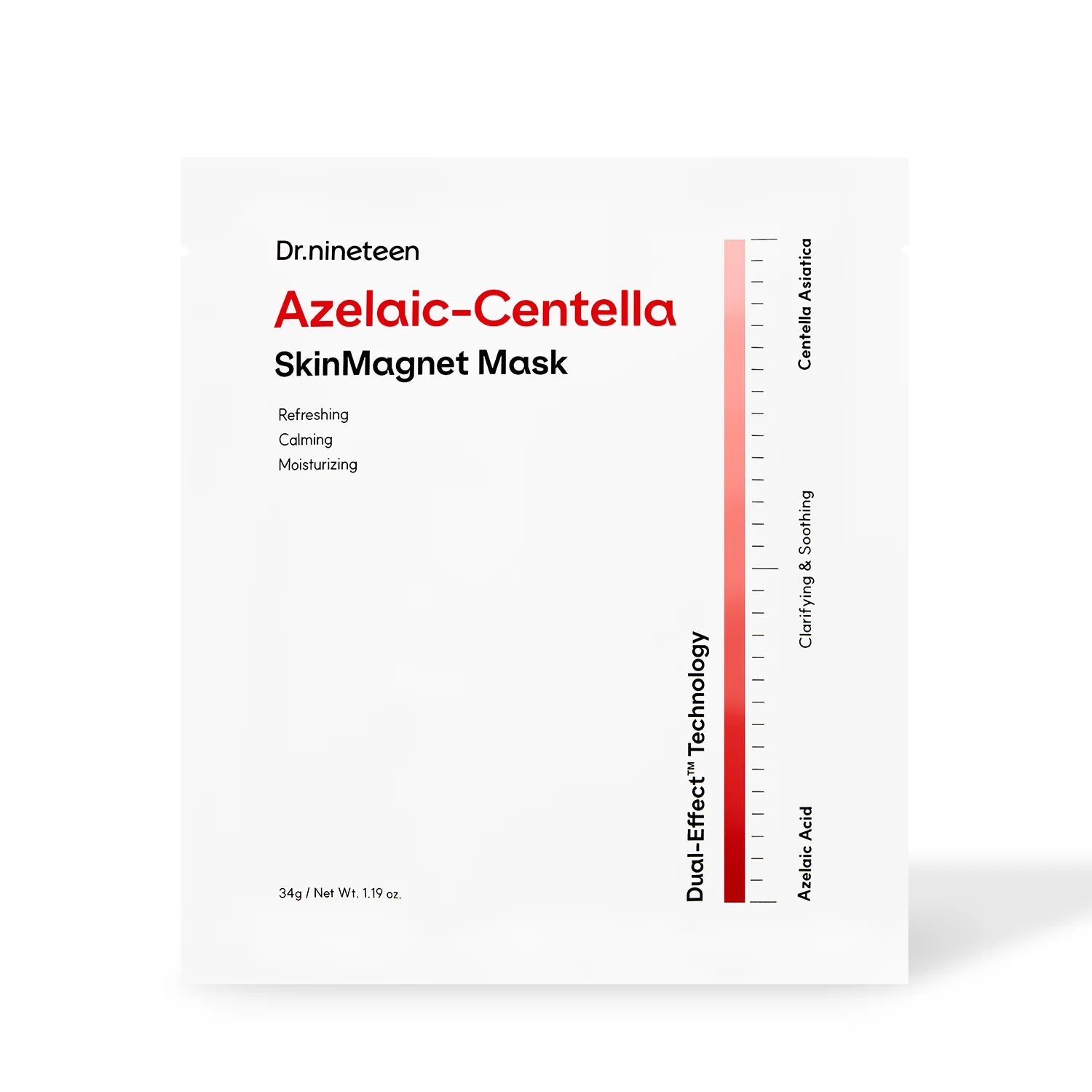Dr.nineteen Azelaic-Centella SkinMagnet Mask – 4EA professional Korean sheet masks with Azelaic Acid and Centella available at Atelier De Glow UAE.